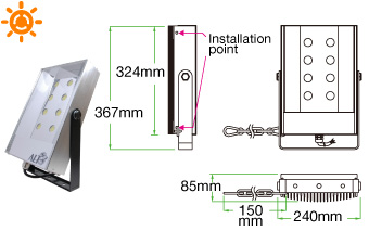 太陽能照明燈- F02T100 (工業加強型)