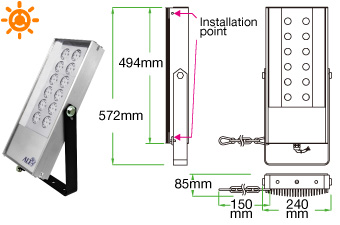 太陽能照明燈- F02T150 (工業加強型)